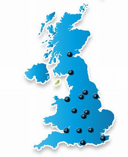 Map of UK samples